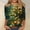 Gold, variant on Women's Christmas Graphic Tunic Tops - Soft Long Sleeve Crewneck Blouses with Xmas Tree Prints, Holiday Party Tees