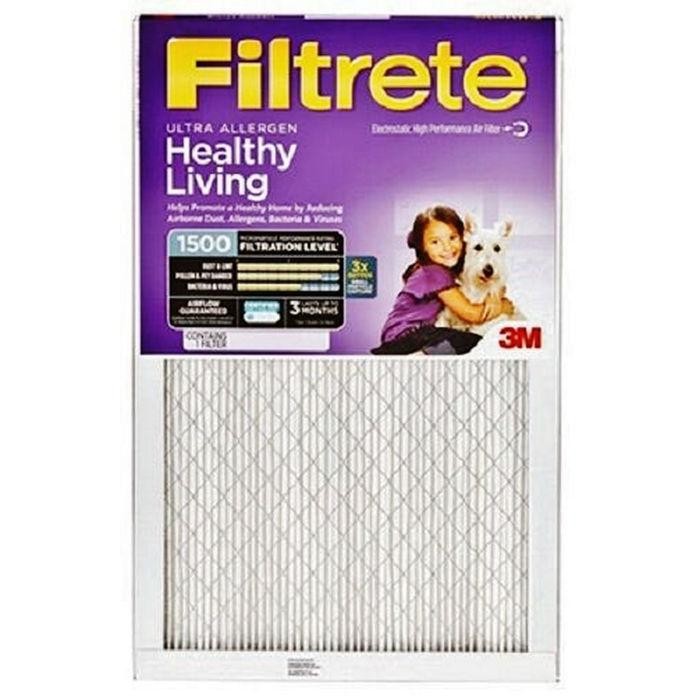 14x30x1 3M Purple Ultra Allergen Filtrete Reduction Air Filter MPR 1500