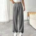 thumbnail image 6 of Women's Straight Leg Everyday Trousers Comfortable Loose Fit Long Pants for Work Commute and Casual Style, 6 of 9