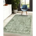thumbnail image 4 of Vintage Decorative Rug, Classic Themed Oriental Style Royal Ornaments Boho Curly and Leafy Details Art, Quality Carpet for Bedroom Dorm and Living Room, 6 Sizes, Pastel Green, by Ambesonne, 4 of 4