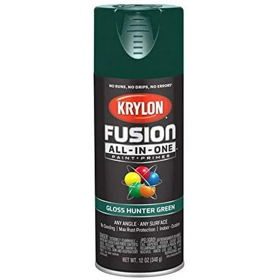 Krylon Fusion All-In-One Gloss Hunter Green Paint   Primer Spray Paint 12 Oz. - Case of: 6