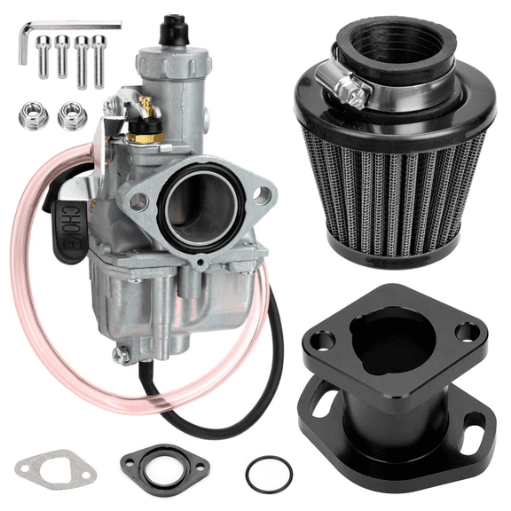 VM22 26mm Carb for Predator 212 Carburetor 212cc 196cc Coleman CT200U CT200U-EX BT200X KT196 Mini Bike Go Kart Baja Warrior MB200 6.5hp GX160 GX200 OHV Clone Performance Parts Black