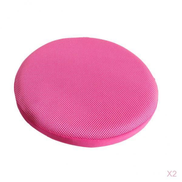 2x 12/13/14/16 ''Stretch Round Bar Stool Cover Cojín De Silla Funda De Cojín Rosa fuerte 30cm Sunnimix Almohadilla de la cubierta del taburete de bar redondo