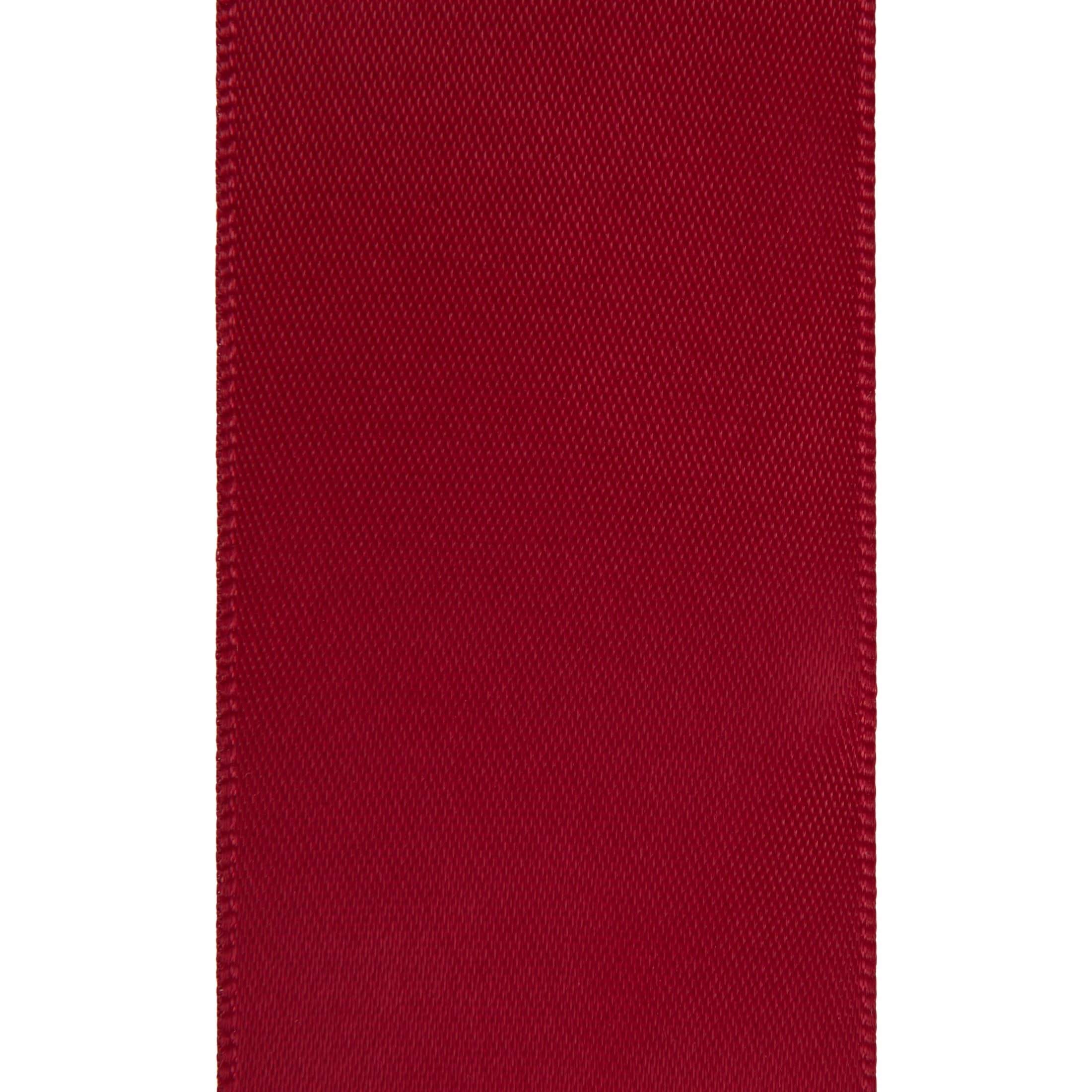 (2 pack) Offray Ribbon, Red Wine 1 1/2 inch Double Face Satin Polyester Ribbon, 12 feet