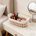 thumbnail image 5 of Fasiaou Makeup Perfume Holder Organizer Macrame Decorative Woven Rope Basket Boho Decor Cosmetics Desk Storage Baskets for Dresser Skin Care Lotions Essential Oils Dorm Room Essentials,A, 5 of 6