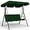Green, variant on Outdoor Patio Swing Chair with Adjustable Canopy, Heavy Duty Stand Included, 3-Adult Capacity Patio Glider Swing, Perfect for Deck, Lawn, Backyard, or Porch, Red
