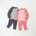 thumbnail image 5 of CAUYDYBoys Girls Soft Cotton Sleepwear Set Long Sleeve Pajamas with Pants 2PCS Kids Comfort Loungewear Cute Nightwear Set(L101-Pink,15-17 Y), 5 of 9