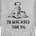 thumbnail image 3 of Garfield - More Bored Than You - Men's Crew Neck Fleece Pullover, 3 of 5
