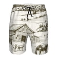 thumbnail image 3 of Balery Farm Animals 2 Traje de Baño Estilo Hawaiano para Hombre, Shorts de Secado Rápido con Bolsillos-X-Large, 3 of 6
