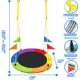 thumbnail image 5 of GVDV 40" Saucer Swing 750Lb Capacity, Waterproof Oxford Tree Swing for Kids Gift, Indoor and Outdoor Use in Backyard or Playground, 5 of 9