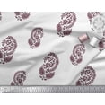 thumbnail image 3 of Soimoi Georgette Viscose Fabric Leaves Block Print Sewing Fabric Yard 42 Inch Wide, 3 of 3