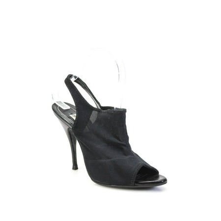 Pre-owned|Balenciaga Paris Womens Peep Toe Slingback Heels Black Size 27