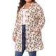 thumbnail image 4 of Cárdigan ligero floral para mujer de tallas grandes Agnes Orinda 3X Beige, 4 of 6