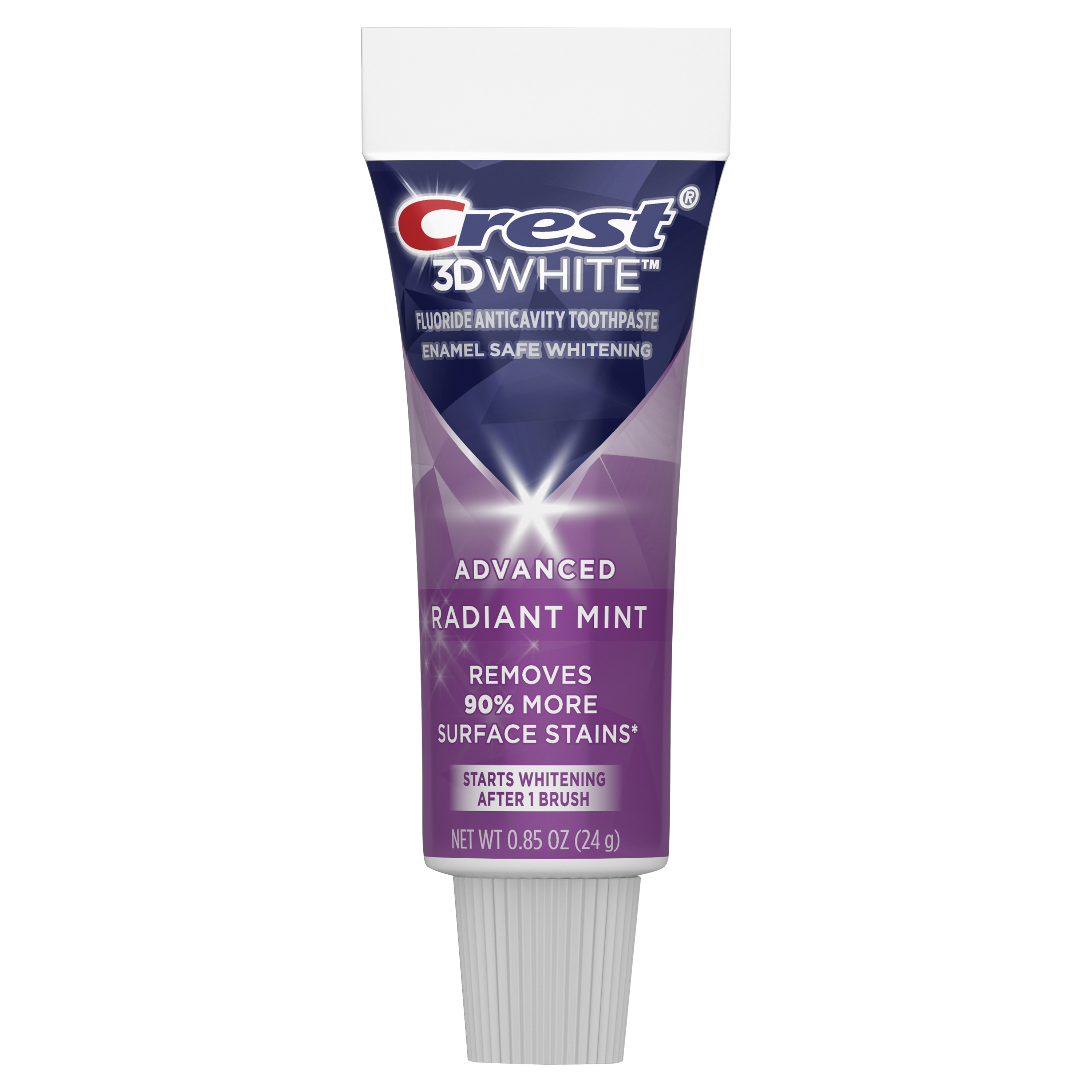 Crest 3D White Advanced Radiant Mint, Teeth Whitening Toothpaste, .85 oz - image 9 of 12