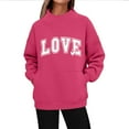 thumbnail image 2 of Zorckvet Womens Sweatshirts Valentine Pullover Shirts Heart Graphic Plus Size Fashion Crewneck Tops for Women Casual, 2 of 5
