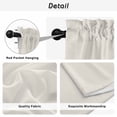 thumbnail image 5 of Pure Apricot Tier Curtains, Simple Solid Color Light Filtering Kitchen Curtains, 2Pcs Rod Pocket Half Window Treatments Panels for Sink Cafe Cabinet Camper 27.5x24 Inches, 5 of 9