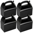 thumbnail image 2 of Restaurantware Black Kraft Gable Boxes 100 Count 6 x 3.5 x 3.5 Inches Paper Greaseproof Party Favor Boxes Small Gift Boxes With Handles Disposable Black, 2 of 11