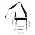 thumbnail image 4 of Greeniant Bolso cruzado transparente para hombre y mujer, bolsa de transporte de viaje, elegante monedero con cremallera, bolsos de hombro transparentes, Deportes y aire libre Negro Greeniant OD016648-02, 4 of 6
