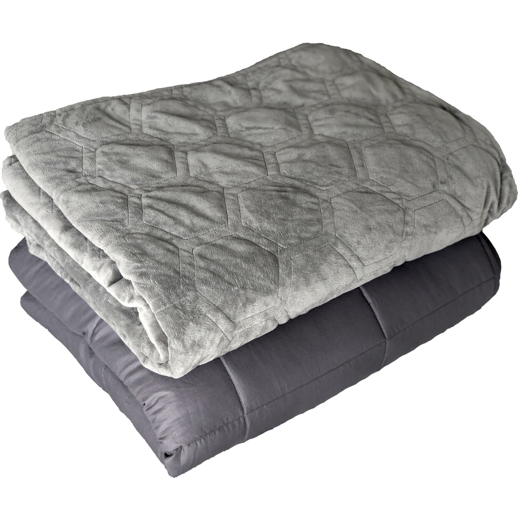 Density Comfort 25 lb. Gray Weighted Blanket 60x80 with Duvet Cover