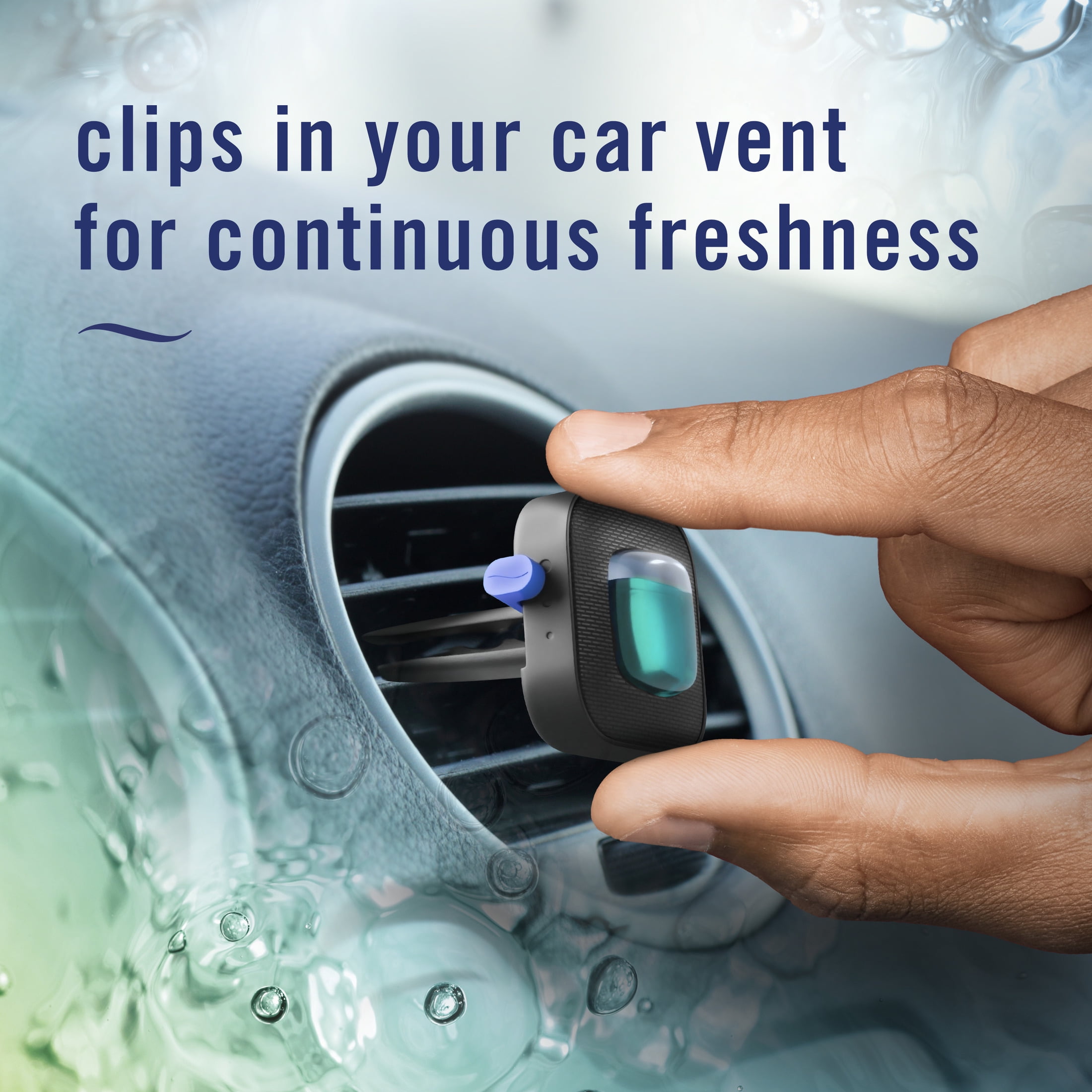 (2 pack) Febreze AUTO Car Air Freshener, Odor-Fighting Car Vent Clip, Unstopables Fresh, 2 Count