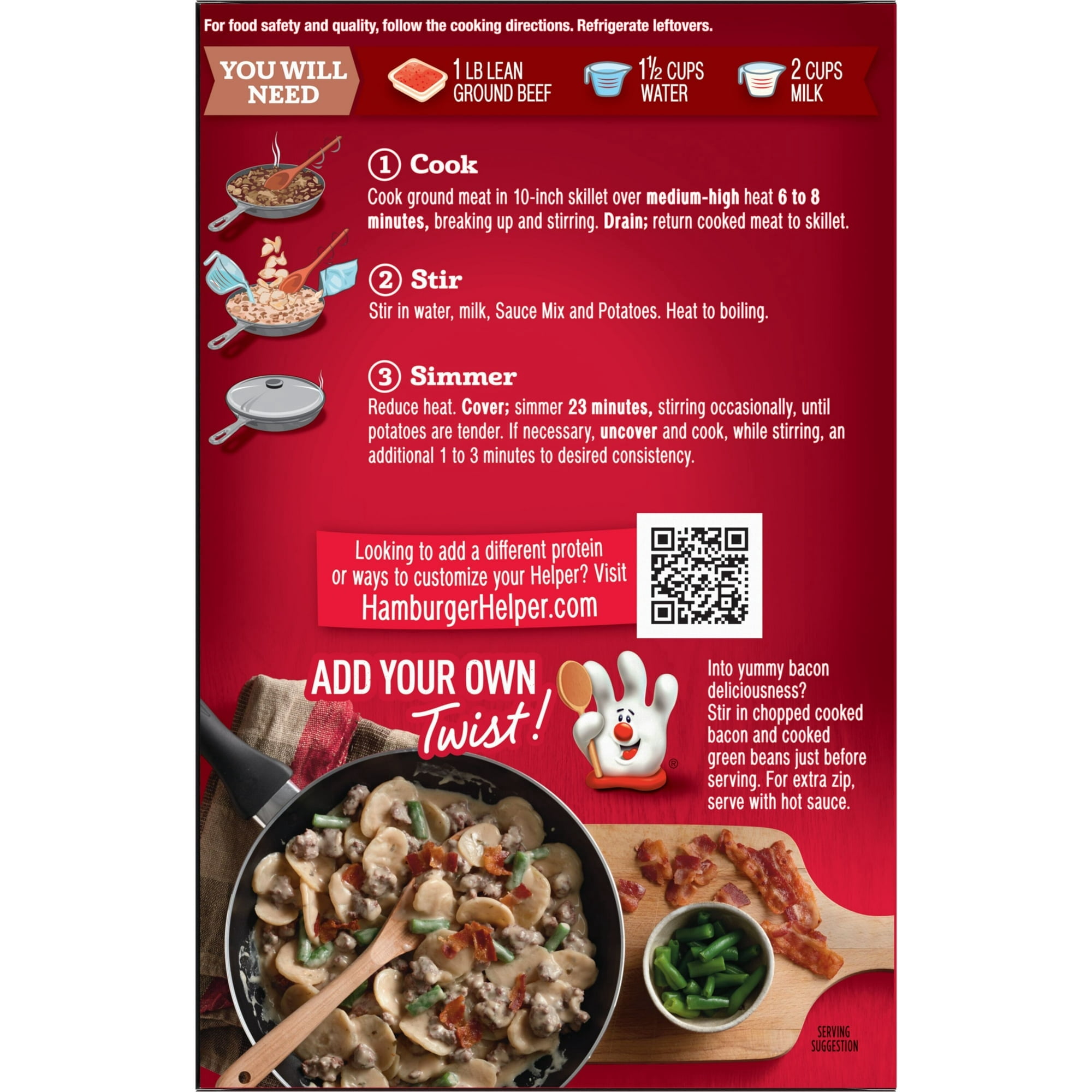 Hamburger Helper Potato Creamy Stroganoff, 5 Ounces Box