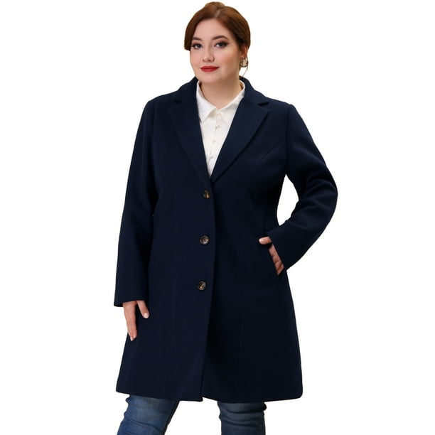 Navy blue plus size hotsell winter coat