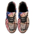 thumbnail image 2 of Faith Over Fear Jesus Christian Cross American flag Shoes Sneakers for Women Men Black Size 10, 2 of 7