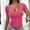 Hot Pink, variant on Crunowin Womens Slim Fit V-neck Tops Casual Short Sleeve Undershirts White Size S