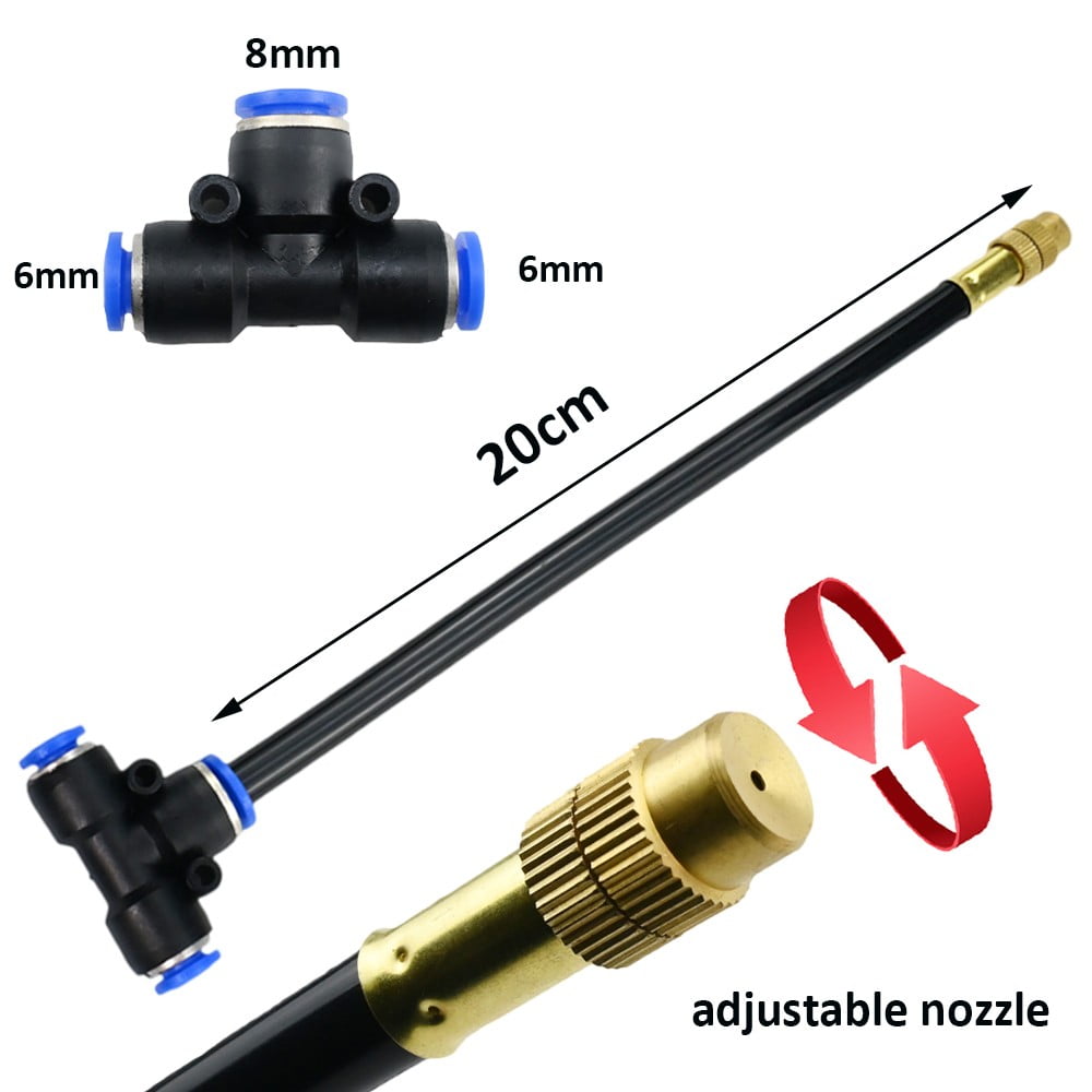 Drip Irrigation Kit with Adjustable Spray Nozzles and 10m/15m/20m Hose, DIY Garden Watering System for Lawns, Vegetable Beds, Greenhouses, Patios and Yards, Fits Standard U.S. Faucets