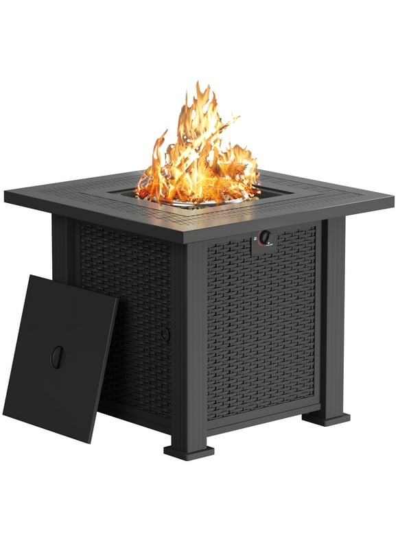Devoko 28" Square 50000 BTU Propane Fire Pit Table
