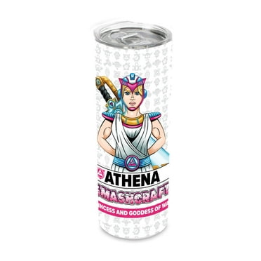 Smashcraft 20 ounce Stainless Steel Double Walled Insulated Travel Tumbler Coffee Mug Cup, Athena Comic