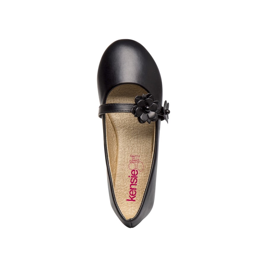 Kensie Girl Little Kids Ballerinas Flats , Black Smooth, 12