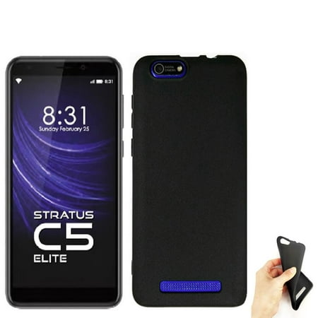 Phone Case for Cloud Mobile Stratus C5 Elite / C5 Flexible Gel Cover (Gel Black)