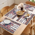 thumbnail image 5 of Independence Day Placemats Set of 12, Red Blue Flower American Flag Non-Slip Place Mats Washable Table Mats for Kitchen Dining Table Decorations Indoor/Outdoor, 5 of 9