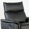 thumbnail image 4 of Furniture of America Telimate Leather Padded Recliner in Black, 4 of 10