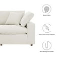 thumbnail image 3 of Modular Sectional Sofa Couch, Ivory White, Fabric, Living Kitchen Cafe Bistro Hospitality Restaurant, Modern Contemporary HB34775, 3 of 5