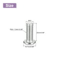 thumbnail image 2 of Uxcell M10x25mm Vis de Tête de Phillips Tête Ronde Plate, Lot de 10 Vis de Machine d'Entraînement en Acier Inoxydable 304, 2 of 7
