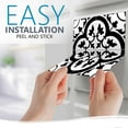 thumbnail image 6 of Mi Alma Removable Vinyl Floral Black Backsplash Tile Stickers, 24pcs, 6 of 10