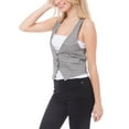 thumbnail image 6 of Made by Olivia Women's Casual Versatile Racerback Plaid Vest Tuxedo Suit Waistcoat, 6 of 7