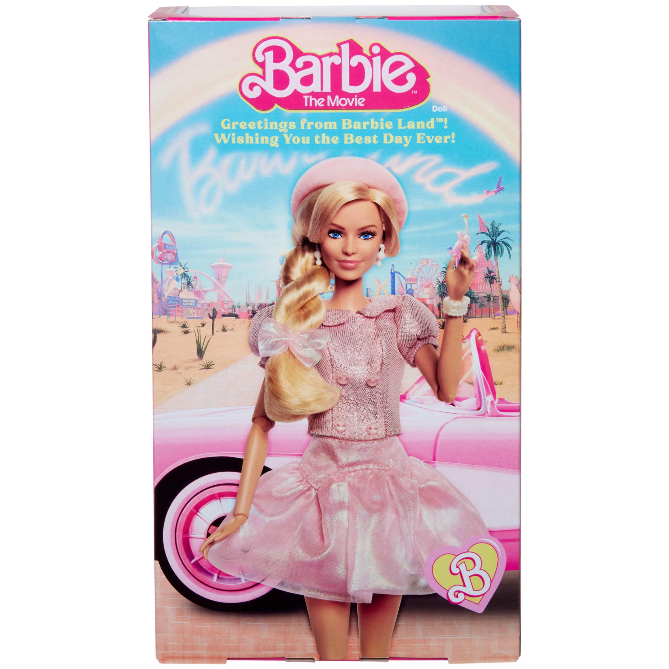 Barbie The Movie Doll, Margot Robbie as Barbie, Collectible Doll Wearing Pink Blouse & Skirt Set
