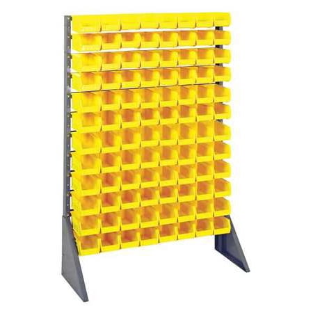 - Single Sided Bin Rail Unit, 96 Bins, Yellow QUANTUM STORAGE SYSTEMS QRU-12S-220-96YL