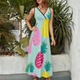 thumbnail image 3 of Lunarable Pineapple Sleeveless Dress Woman Fashion Long Dresses Women's Summer Suit Dress 2025, 3 of 6