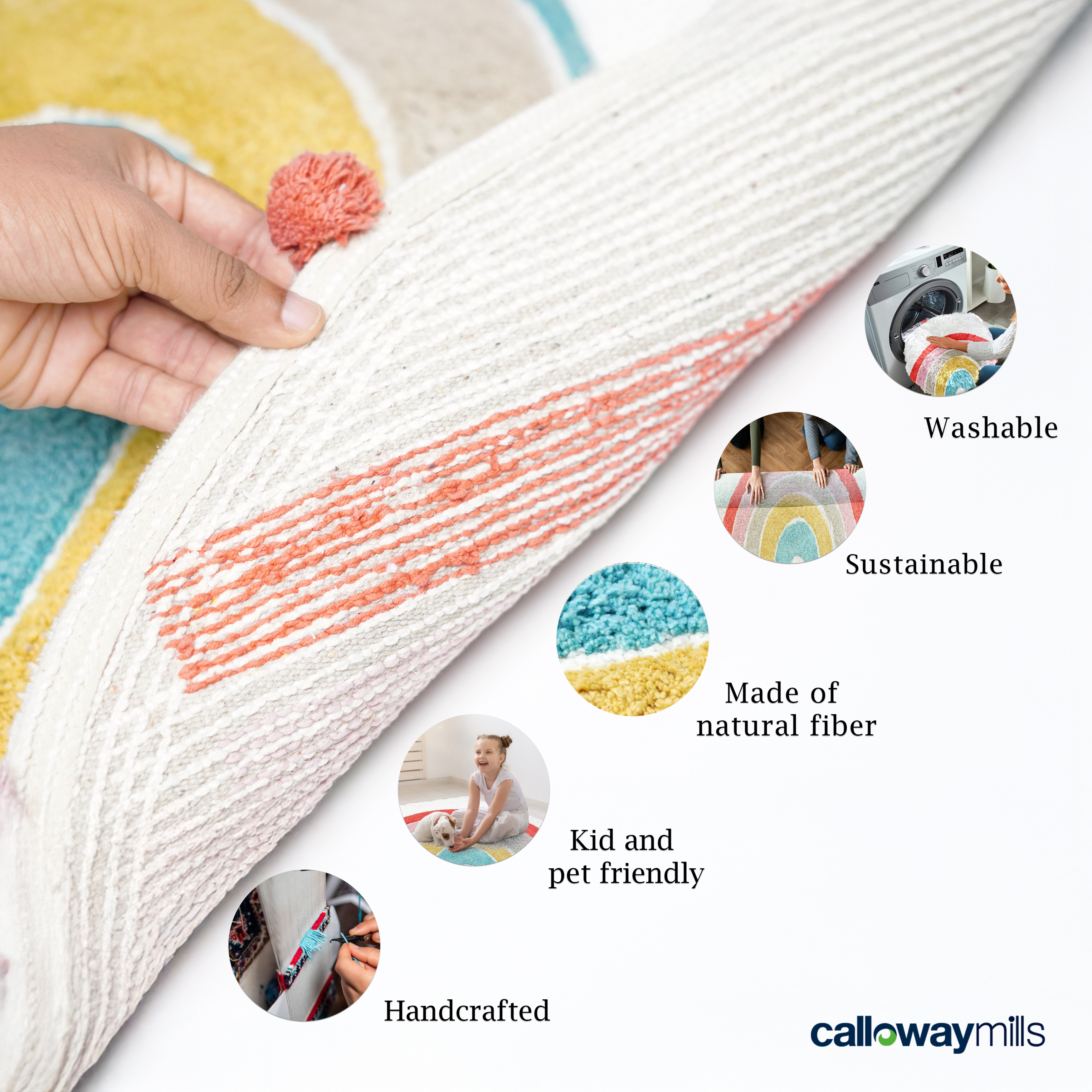 Calloway Mills 1141332 Round Rainbow 32"