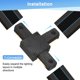 thumbnail image 5 of Conector T de riel L Uxcell, circuito único J tipo 2-cable-1 riel 110-220V para sistema de iluminación de riel [Negro], 5 of 6
