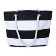 thumbnail image 2 of TERGAYEE Beach Bag Hemp Rope Striped Canvas Bag Women Fashion Travel Shopping Practical Large Capacity Canvas Bag Beach Bag, 2 of 5