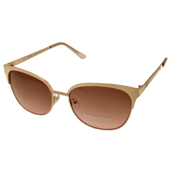 Kenneth Cole Reaction Mens Gold Sunglass Soft Square Metal KC1361 32E