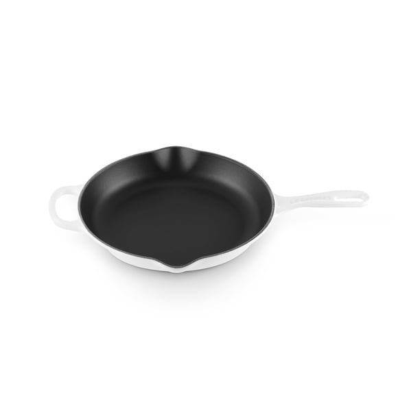 Skillet Le Creuset, hierro fundido esmaltado Signature, 10.25 pulgadas, blanco