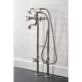thumbnail image 3 of Kingston Brass CCK226K6 Kingston Three-Handle 2-Hole Freestanding Clawfoot Tub Faucet Package with Supply Line and Stop Valve in Polished Nickel, 3 of 6