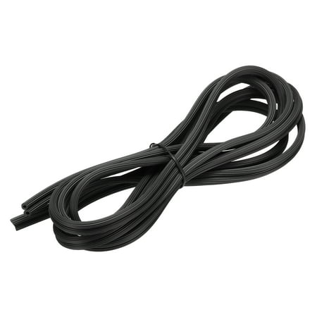 Uxcell 5M/16.4Ft Rubber Window Screen Spline Sealing Strip, 4.5mm OD Black, 2 in 1 Combine Type