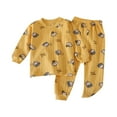 thumbnail image 2 of Spazoro Toddler Kids Girls Outfits Shirts Sets, Pajamas Floral Long Sleeve 2024 Casual 2 Piece Outfits For Girls Yellow Size 8 T, 2 of 3